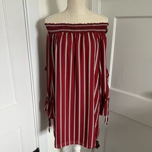 Charming Charlie Smocked Off Shoulder Dress XL NWT